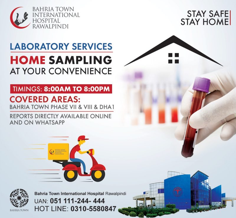Home Sampling At Your Convenience – Bahria International Hospitals ...